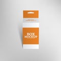 Realistic product package box mock-up with hang slot 2