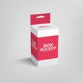 Realistic product package box mock-up with hang slot 1 Royalty Free Stock Photo