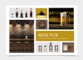 Realistic Pub Elements Set Royalty Free Stock Photo
