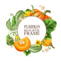 Realistic Pumpkin Frame