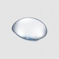 Realistic pure and transparent water drops set with shadow on gray background. Vector illustration Royalty Free Stock Photo