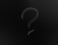 Realistic question mark shape of smoke spreading on dark background ep20 Royalty Free Stock Photo