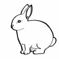 Realistic rabbit drawing Royalty Free Stock Photo