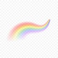 Realistic rainbow. Sky magic spectrum fantasy effect Royalty Free Stock Photo