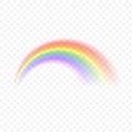 Realistic rainbow. Sky magic spectrum fantasy effect Royalty Free Stock Photo