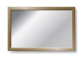 Realistic rectangular mirror big and glossy for interior design mockup