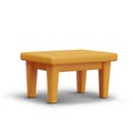 Realistic rectangular table, side view. Object for design of dining room, restaurant, cafeteria, pub