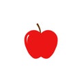 Realistic red apple icon. Vector illustration eps 10 Royalty Free Stock Photo