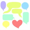 Set of colorful speech bubbles Royalty Free Stock Photo