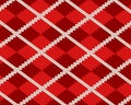 Realistic red cloth pattetn Royalty Free Stock Photo