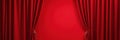 Realistic red curtain frame template, vector graphic , scarlet, decoration, eps Royalty Free Stock Photo