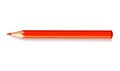 Vector realistic red pencil with eraser drawing Royalty Free Stock Photo