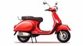 Realistic Red Scooter Clipart - Free Vector Illustration