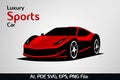 Realistic Red Sport Car Vector Template Royalty Free Stock Photo