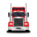 Realistic truck. front view. Royalty Free Stock Photo