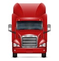 Realistic red truck vector illustration Royalty Free Stock Photo