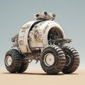 Realistic Render Of Old Space Vehicle In Post-apocalyptic Style