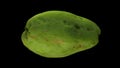 Rotating chayote on black background looping