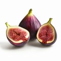 Realistic Rendering Of Three Half Figs On White Background