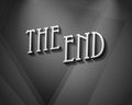 Retro movie ending screen still - The End. Royalty Free Stock Photo