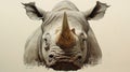 Realistic Rhino Painting By Joel Mohan