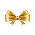 Realistic ribbon with golden color Royalty Free Stock Photo