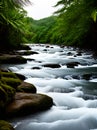 Realistic river jungle warmth detail neutral empty.