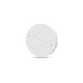 Realistic round pill icon. Vector illustration eps 10