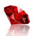 Realistic ruby gemstone