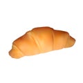 Realistic ruddy french croissant. 3d vector illustration.