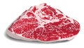 realistic rump meat. Cow pork steak grill food beef raw vector illustration