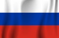 Realistic Russia flag wave flowing background vector