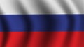 Realistic russian flag waving vector illustration