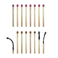 Realistic safety match. Set of 3d wooden matches. Vector illustration Royalty Free Stock Photo