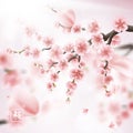 Realistic sakura japan cherry branch. EPS 10