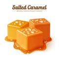 Realistic Salted Caramel Composition
