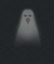 Realistic scary ghost. Isolated vector ghost and poltergeist Royalty Free Stock Photo