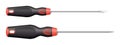 Realistic screwdrivers set for workshop, construction, carpentry. Modern hand tool for home repair