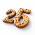 Realistic Sculpture Of Number 25 Made From 25 Cookies