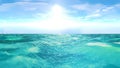 Realistic Sea, Abstract Background 3D rendering Royalty Free Stock Photo