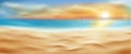 Realistic sea or ocean beach background with sand Royalty Free Stock Photo