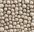 Realistic seamless background of multiple pearls