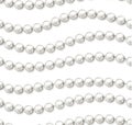 Realistic seamless background of multiple white pearl beads