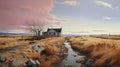 Realistic Seascapes: A Captivating Painting Of An Old House