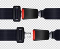 Realistic Seat Belts Transparent Set