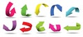 Realistic set arrows colorful. arrow symbols and arrow icons collection Royalty Free Stock Photo