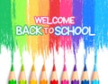 Realistic Set of Colorful Colored Pencils or Crayons Royalty Free Stock Photo