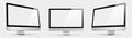 Realistic set computer. Device screen mockup collection. Realistic mock up computer with shadow - stock vector Royalty Free Stock Photo