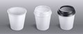 Realistic set of 3D paper cups Royalty Free Stock Photo