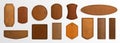 Realistic set of genuine leather labels